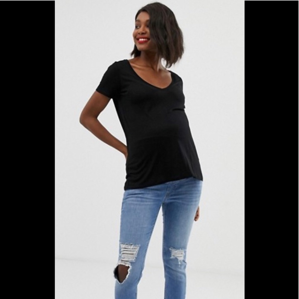 ASOS black maternity t-shirt